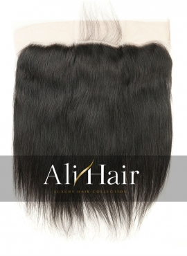 Alihair Straight Virgin Human Hair Lace Frontal 13″x4″ Natural Color 10A